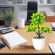 thumbnail image 5 of Artificial Flower Bouquet Arrangement | Realistic Faux Potted Plant | Plastic Decor | Indoor Living Room Table Centerpiece | Pink Orange Yellow | 10x28x20 cm | 1 Pack, 5 of 6