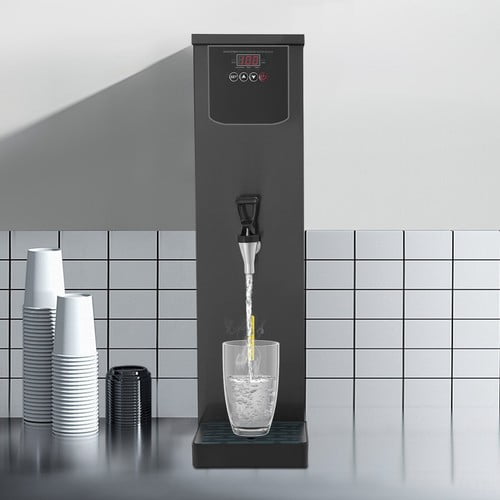 Hot Water Dispenser, 30L 3000W Boiling Water Machine with Step Heating, 110V, Stainless Steel, Fast Heating, Anti-Dry Burn Protection, for Office, Home, Commercial Use, Silver