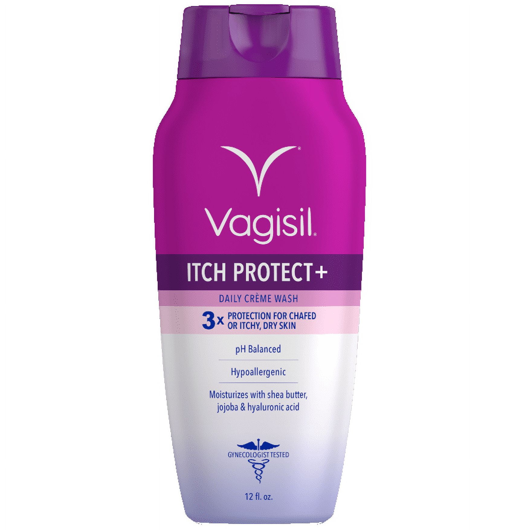(3 pack) Vagisil Feminine Wash for Intimate Area Hygiene, Itch Protect+, pH Balanced, Hypoallergenic, 12 oz,