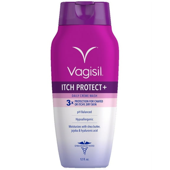 Vagisil Feminine Wash for Intimate Area Hygiene, Itch Protect , pH Balanced, Hypoallergenic, 12 oz,