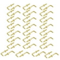 thumbnail image 1 of Unique Bargains 21mm Length Copper Plated Self-Tapping Right-angle L Shape Screw Hook 50pcs, 1 of 2