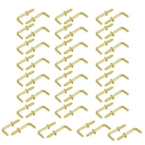 Uxcell 21mm Length Copper Plated Self-Tapping Right-Angle L Shape Screw Hook 50pcs
