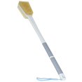 thumbnail image 1 of Cepillo de ducha con cerdas suaves y rígidas, mango extralargo de 20,5 pulgadas, cepillo de baño exfoliante de espalda de doble cara, exfoliante corporal para cepillado húmedo o seco (gris) (mango súp, 1 of 5