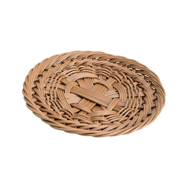 Cesta de frutas de ratán de imitación, cesta tejida a mano, organizador de cocina, bandeja para servir, cesta de almacenamiento de alimentos para S