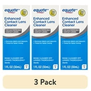 (3 pack) Equate Enhanced Hard Contact Lens Conditioning Solution Step 1, 1 fl oz, Compare to Boston Advance Cleaner