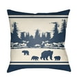 thumbnail image 1 of Surya LGCB-BEAR2-2222 Lodge Cabin 22" Wide Square Novelty Bear Family Polyester Outdoor, 1 of 7