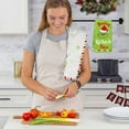 thumbnail image 4 of JOOCAR Christmas Kitchen Towels, Christmas Green Grinch Colorful Lights String White Snowflakes Christmas Towels for Home Kitchen Holiday Decoration Housewarming Gift Towel Set of 2, 4 of 5