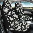 thumbnail image 3 of Renewold Bat Black Car Seat Cover Front Set Only, Soft Breathable Front Car Seat Bottom Cover Protector Halloween Automobile Interior Accessories Decor, 3 of 7