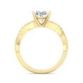 thumbnail image 2 of Kauai - Moissanite Oval Cut Lab Diamond PavÃ© Twist Band Engagement Ring, 2 of 3
