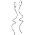 thumbnail image 2 of 14K White Gold Jbsp's Twisted Leverback Earrings (76 X 2) Made In Italy le1685, 2 of 5