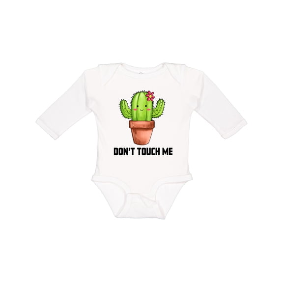 Inktastic Cute Cactus Dont Touch Me Boys or Girls Long Sleeve Baby Bodysuit