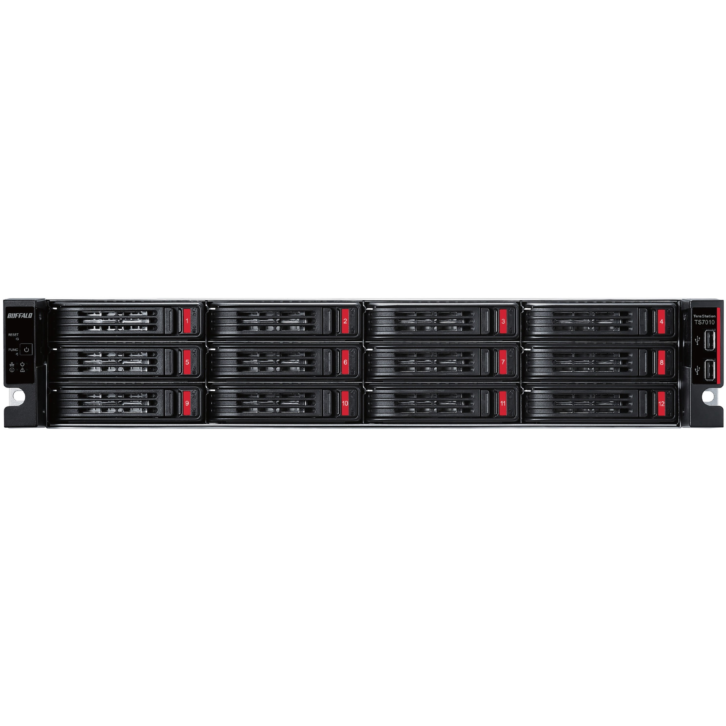 BUFFALO TeraStation 12-Bay 71210 240TB (12x20TB) High-Performance Rackmount NAS Hard Drives Included - Intel Xeon D-1713NT Quad-core (4 Core) 2.20 GHz - 12 x HDD Supported - 240 TB Supported HDD Ca...