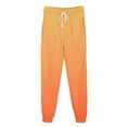 thumbnail image 5 of Fartey Gradient Sweatpants for Women Elastic Waist Drawstring Lounge Athletic Pants Casual Comfy Warm Fleece Jogger Sweatpant with Pockets Orange S, 5 of 5