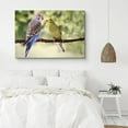 thumbnail image 2 of PixonSign Canvas Print Wall Art Blue and Green Parakeets in Tree Animals Wilderness Photography Realism Contemporary Closeup Relax/Calm Multicolor Ultra for Living Room, Bedroom, Office - 12x18, 2 of 5