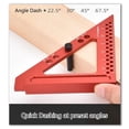 thumbnail image 4 of CEORPER 22.5/30/45/67.5 Degree Triangle Measuring Tool Measuring Ruler, 4 of 7