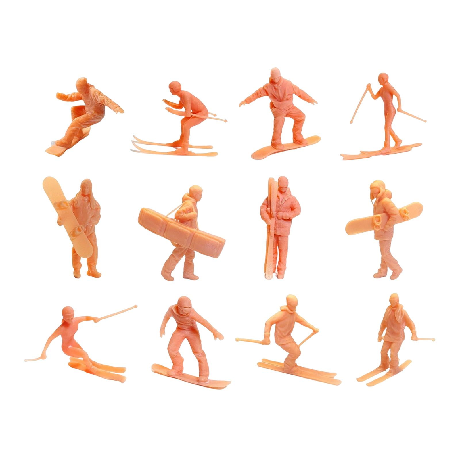 Realistic Skiing Figures Small Statue Action Figure Doll Model for ...