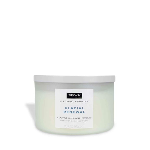 Glacial Renewal Scented Jar Candle (15 oz) – Elemental Aromatics Collection