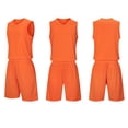 thumbnail image 1 of Conjuntos de camisetas sin mangas de cuello redondo para niños, conjunto de traje de fútbol de color sólido para juegos deportivos universitarios, partidos de rendimiento, uniformes de entrenamiento y, 1 of 5