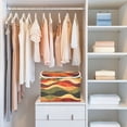 thumbnail image 4 of Yayeee Collapsible Cube Storage Bin with Lid Fabric Closet Decorative Basket with Handles, Abstract Desert Pattern, 4 of 7