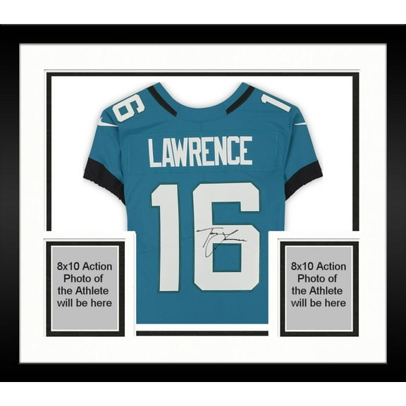 Framed Trevor Lawrence Jacksonville Jaguars Autographed Teal Elite Jersey - Fanatics Authentic Certified