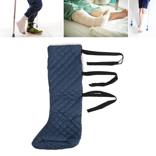 Soft and Elastic Leg Cast Sleeve with Adjustable Strap, Washable Leg Foot Cast Sock Protector