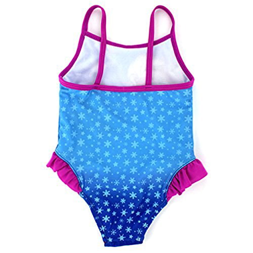 Disney - Frozen Girls Swimsuit Swimwear (6X, Elsa Anna Blue) - Walmart ...