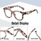 thumbnail image 5 of Gafas que bloquean la luz azul, kimorno, montura cuadrada, gris Demi, 5 of 6
