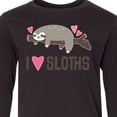 thumbnail image 4 of Inktastic I Love Sloths Long Sleeve Youth T-Shirt, 4 of 5