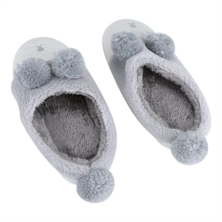 Womens Indoor Warm Fleece Slippers Ladies Girls Cute Cartoon Winter Soft Cozy Booties Non Slip Plush Mules Home Bedroom Slip On Shoes Ankle Boots