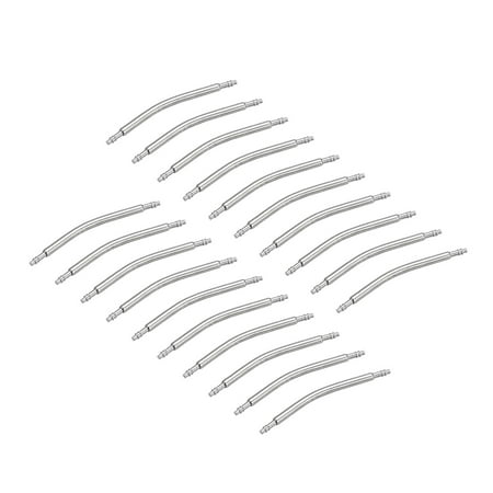 

23mm Curved Spring Bar Pins 1.5mm Dia Stainless Steel Double Flanged End Watch Band Link Pin 20 Pack