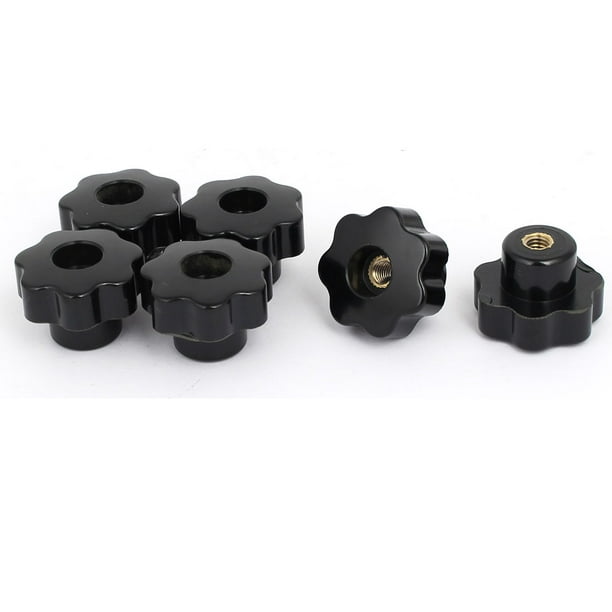 M6 Female Thread 30mm Dia Plastic Star Head Screw On Clamping Knobs