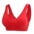 thumbnail image 1 of CHUANK Front Closure Bras for Women  Underwire Padded Plus Size Full Coverage Bras Beige 4XL, 1 of 4