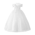 thumbnail image 3 of Toddler Girl Dress Size 9-10Y Kids Elegant Short Sleeve Round Neck Birthday Pageant Party Dress Girl Dresses, 3 of 9