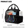 thumbnail image 5 of Kuiaobaty Cat Paw Print Backpack and Lunch Bag Set for Girls Stars Moon Print Backpack with Pencil Case Portable Lunch Box and Water Bottle Sleeve for School, 5 of 7
