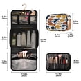 thumbnail image 2 of 3-Piece Travel Toiletry Bag Set, Hanging Wash Bag with Makeup Bag & Brush Case,Waterproof Cosmetic Organizer for Travel, Gym & Home Contemporary Minimalist Art, 2 of 10