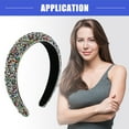 thumbnail image 3 of Vocoste 1 Pc Rhinestone Headband Bling Padded Hairband Glittered Hair Accessories for Women Multicolor 1.18 inch, 3 of 7