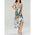 thumbnail image 3 of SUNSIOM Robe Sans Manches à Bretelles Spaghetti pour Femmes Robe Longue Fluide d'Été Imprimée pour Fête Cocktail Plage Mode Urbaine, 3 of 6