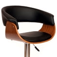 thumbnail image 3 of Hawthorne Collections Tabouret de Bar Pivotant Moderne en Bois/pu Noir de 44,17 Pouces, 3 of 4