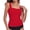 A-Red, variant on RELLECIGA Women's Bandeau Ruched Tankini Top Swimsuits Modest Bathing Suits