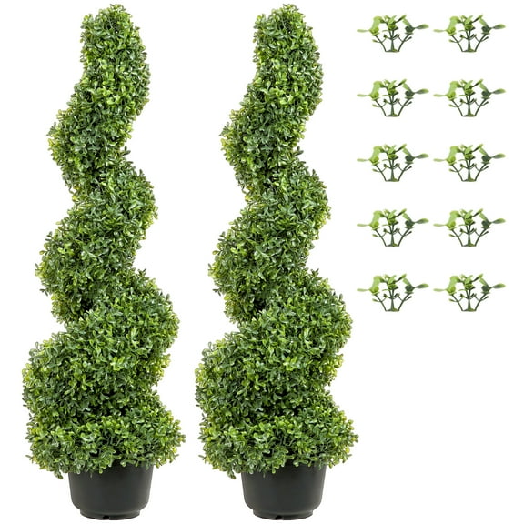 VEVOR 3' Artificial Topiary Tree Faux Plant w/ Replaceable Leaves Home Decor