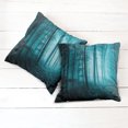 thumbnail image 2 of Ambesonne Teal Throw Pillow Cover 2 Pack, Foggy Dark Country Forest, 16", Teal, 2 of 6