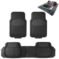 FH Group Solid Black Heavy Duty Floor Mats from FH Group for Auto Car w/ Free Dash Mat