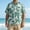 Green#2, variant on Yertdoel Hawaiian Shirt for Men Summer Funny Floral Printed Short Sleeve Loose Fit Button Down Beach Tops Outdoor Fashion Cozy Lightweight Casual Shirts