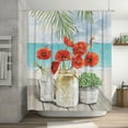 thumbnail image 2 of Beach Floral Shower Curtain Summer Relax Soak Unwind Flower Bathroom Decor Shower Curtains Fabric Polyester Waterproof with Plastic Hooks 72" X 72", 2 of 6
