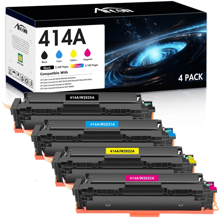 Arcon 414A 414X Toner Cartridge 4-Pack for HP Printers photo 1