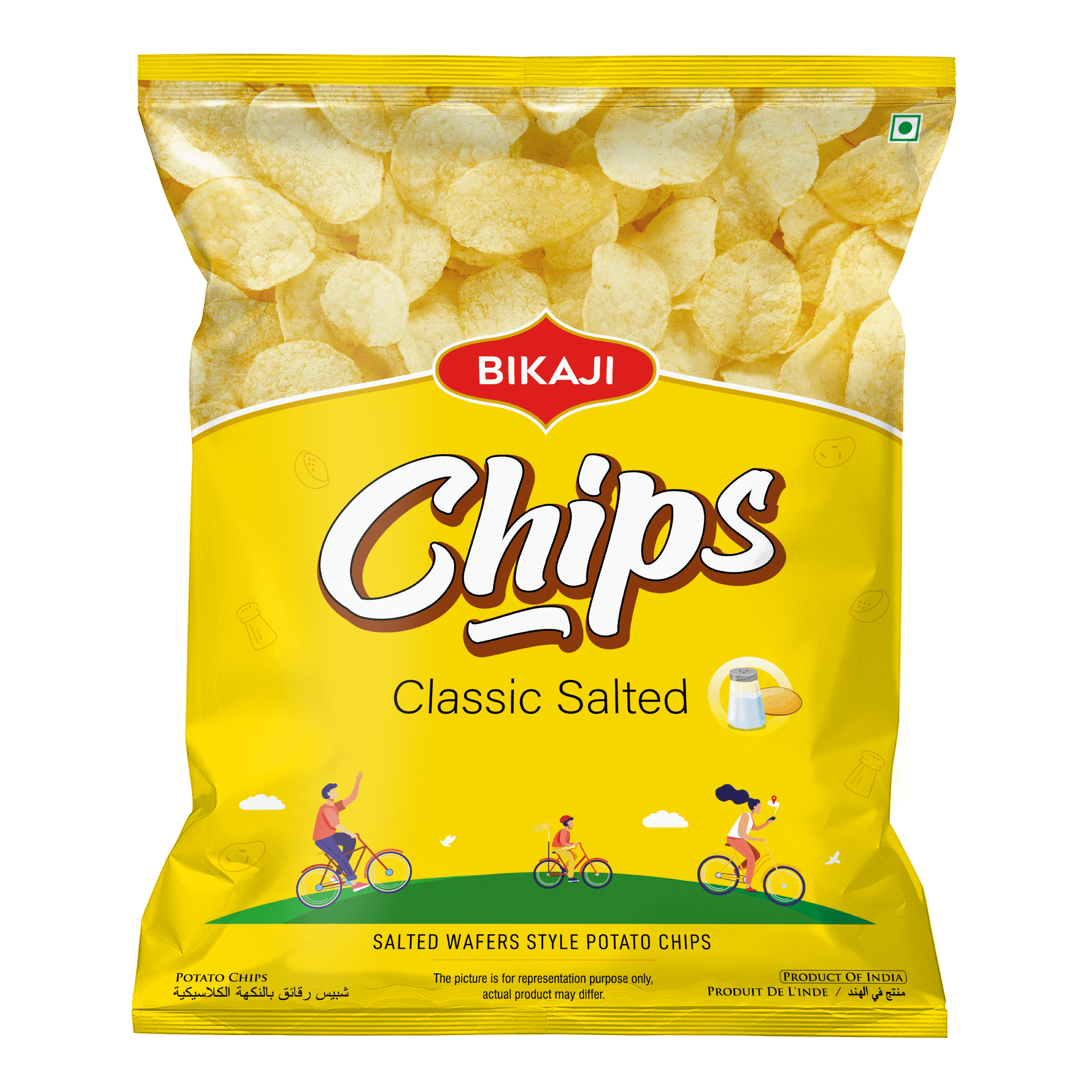 Bikaji Classic Salted Chips, 200g, Salted Wafers Style Potato Chips