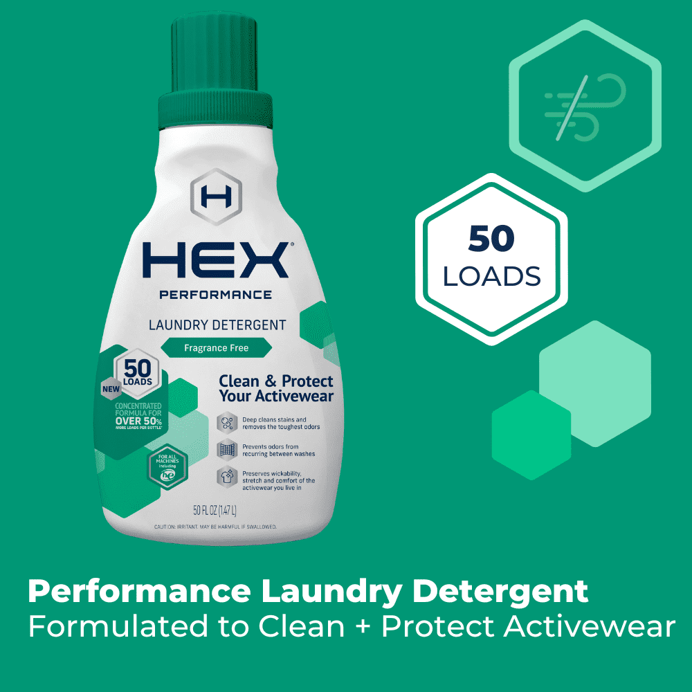 HEX Performance Fragrance Free Detergent, 50 Loads