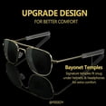 thumbnail image 5 of FEISEDY Mens Aviator Sunglasses Polarized Military Pilot Frame with Bayonet Temples B2623, 5 of 5