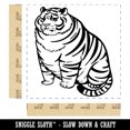 thumbnail image 2 of Chubby Fat Tiger Self-Inking Rubber Stamp Ink Stamper - Blue Ink - Large 1-1/2 Inch, 2 of 7