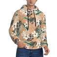thumbnail image 2 of Salouo Tropical Leaves Flower Pattern Men's Fall Hoodie Sweatshirt,Sport Hoodie with Pockets for Men Pullover Casual Hooded Sweatshirt-4X-Large, 2 of 7